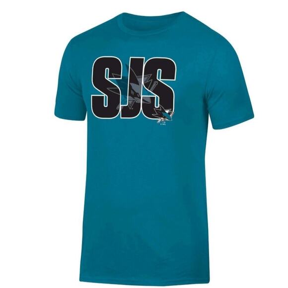 NHL San Jose Sharks Men's Short Sleeve T Shirt Teal Small - Picture 1 of 4